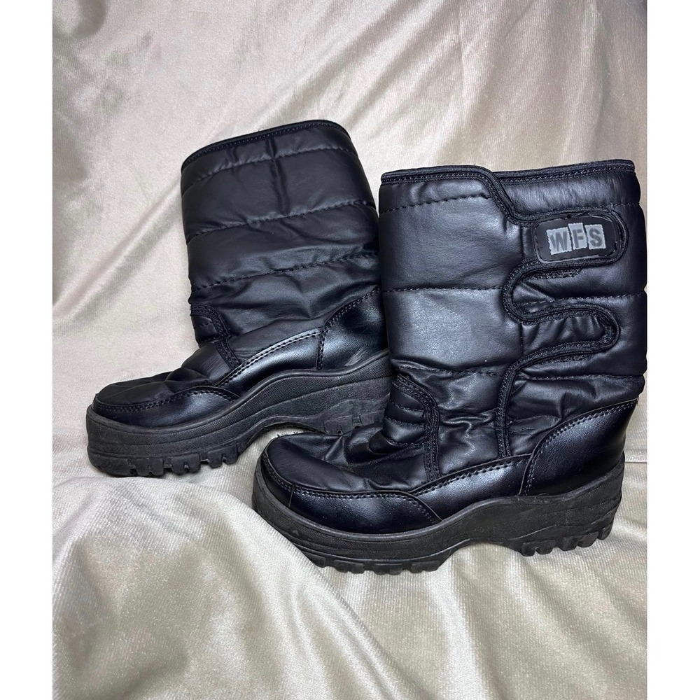 WFS Black SnowJogger Deluxe After Snow Boot for Youth Sz 3